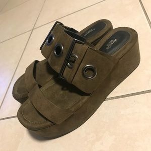 Suede Platform Sandals